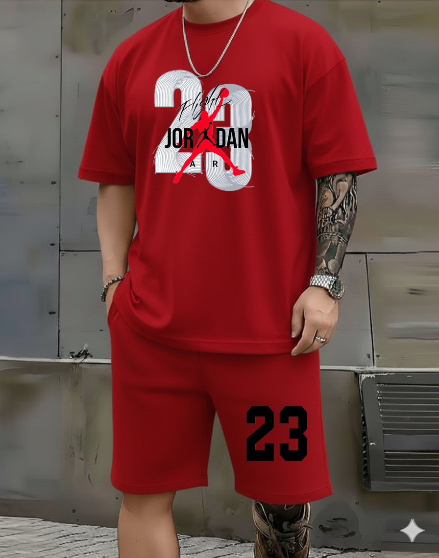 Conjunto Bermuda Jordan 23 Rojo