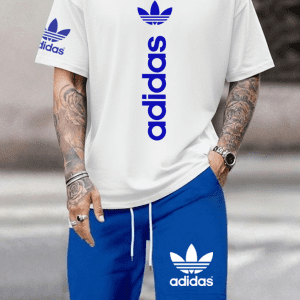 Conjunto Bermuda Adidas Azul con Blanco