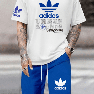 Conjunto Bermuda Adidas Urban Azul con Blanco