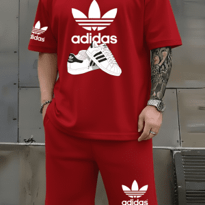 Conjunto Bermuda Adidas Shoes Rojo