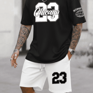Conjunto Bermuda Chicago 23 Blanco con Negro