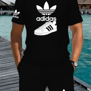 Conjunto Bermuda Adidas Shoe Negro