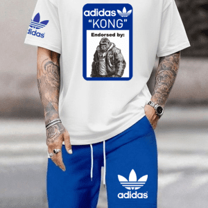 Conjunto Bermuda Adidas Kong Azul con Blanco