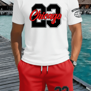 Conjunto Bermuda Chicago 23 Rojo con Blanco