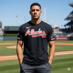 Camiseta Atlanta Braves Roja Negra