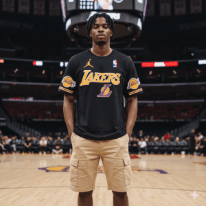 Camiseta Lakers Negra