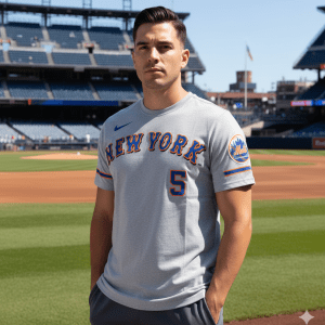 Camiseta Los Mets NY Blanca Gris