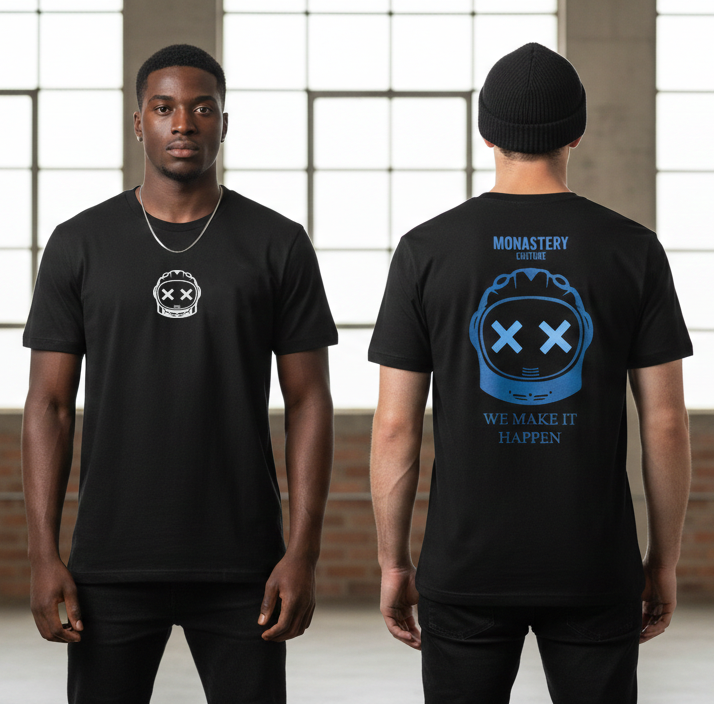 Camiseta Monastery Astro Double Black/Blue