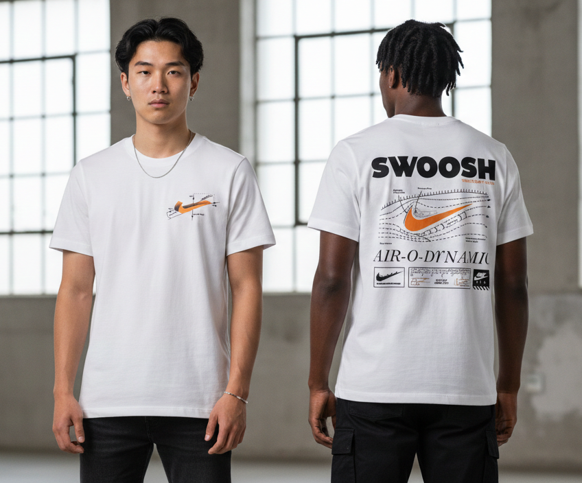 Camiseta Nike Swoosh Formula Blanca