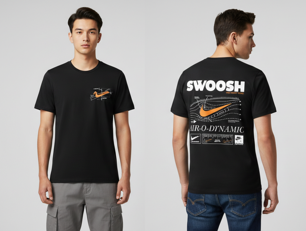 Camiseta Nike Swoosh Formula Negra - Imagen 3