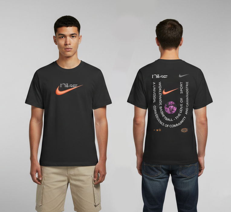 Camiseta Nike World Negra - Imagen 2