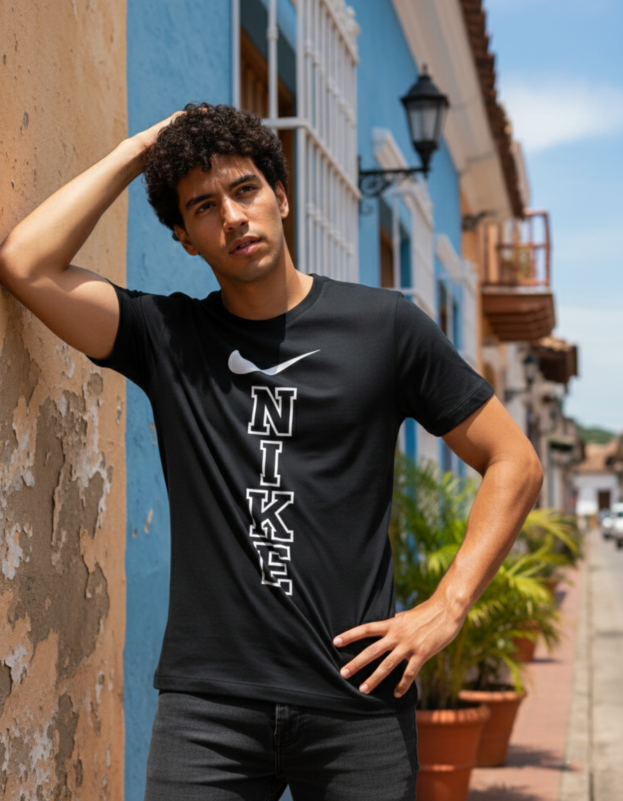 Camiseta Nike Vertical Negra - Imagen 3