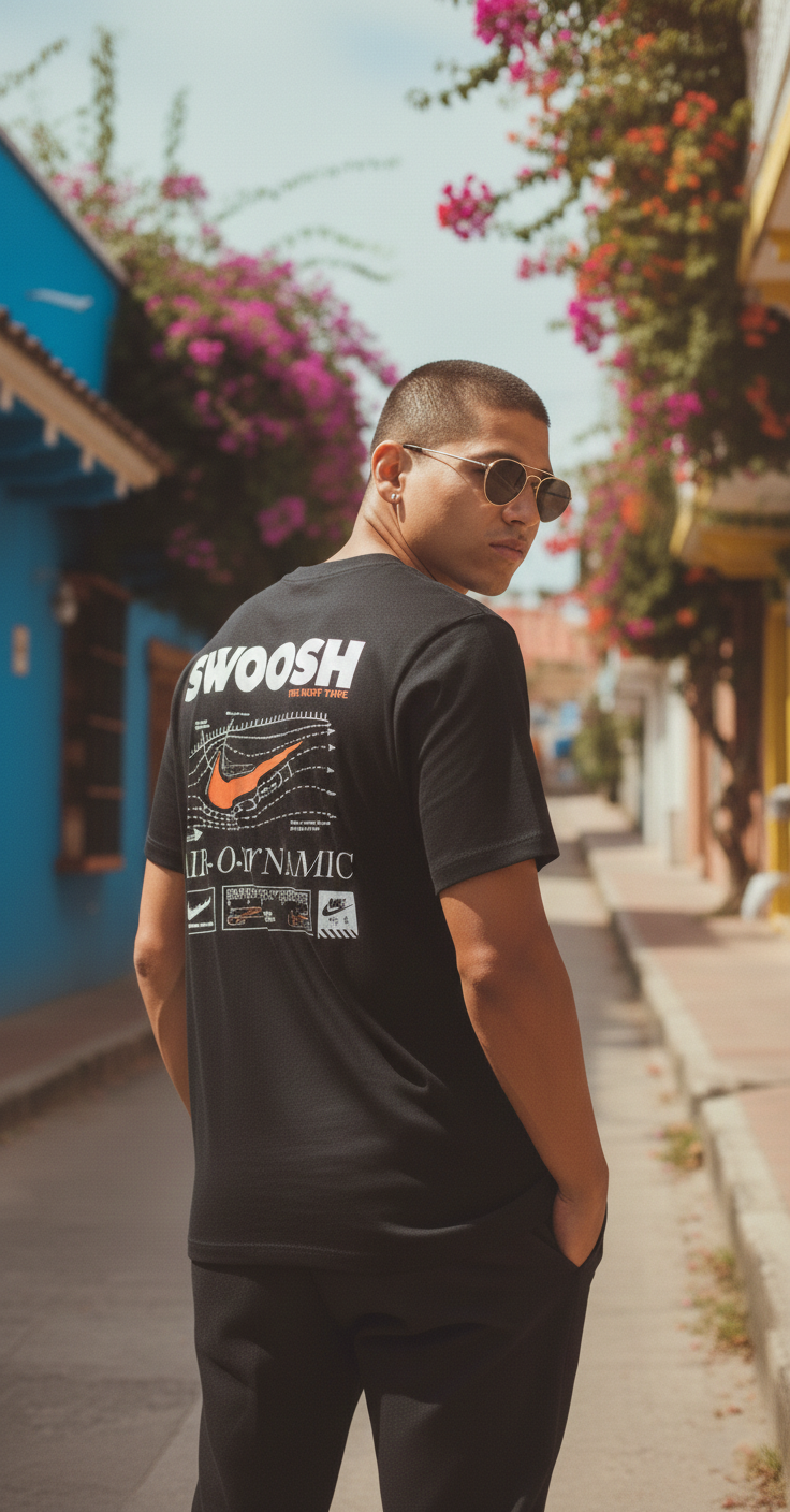 Camiseta Nike Swoosh Formula Negra - Imagen 2