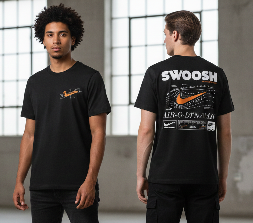 Camiseta Nike Swoosh Formula Negra