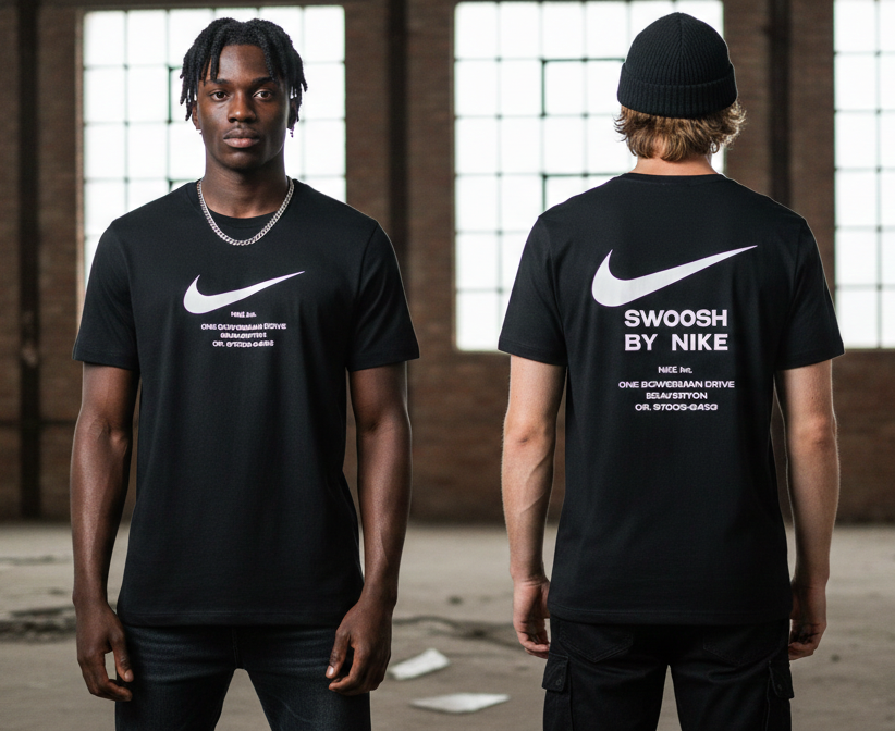 Camiseta Nike Swoosh By Negra - Imagen 3