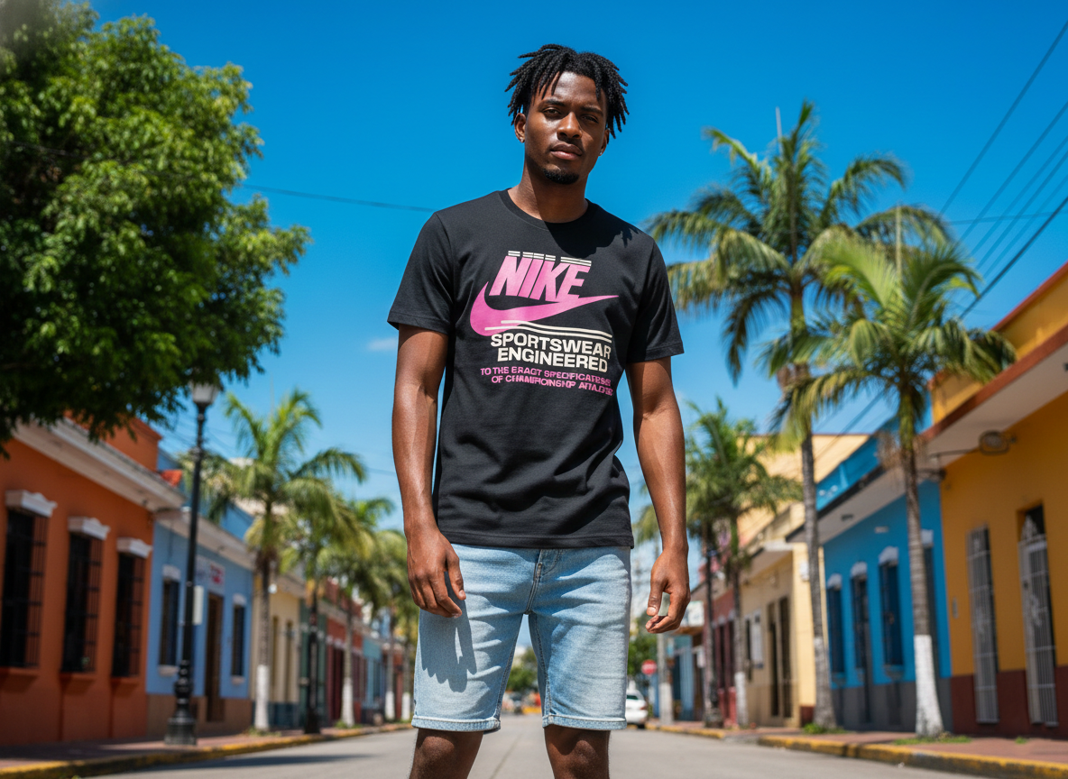 Camiseta Nike Sports Wear Negra - Imagen 3