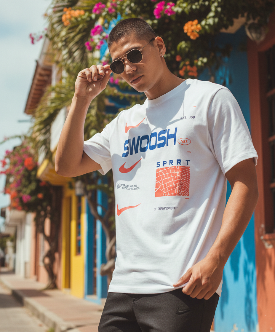 Camiseta Nike Swoosh Sport Blanca - Imagen 5