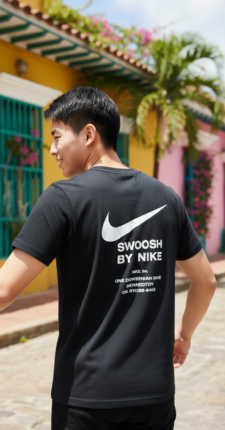 Camiseta Nike Swoosh By Negra - Imagen 2