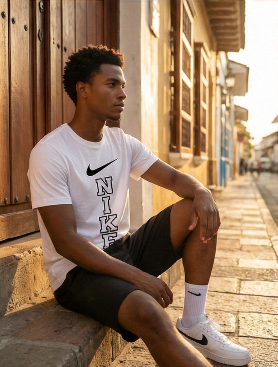 Camiseta Nike Vertical Blanca - Imagen 3