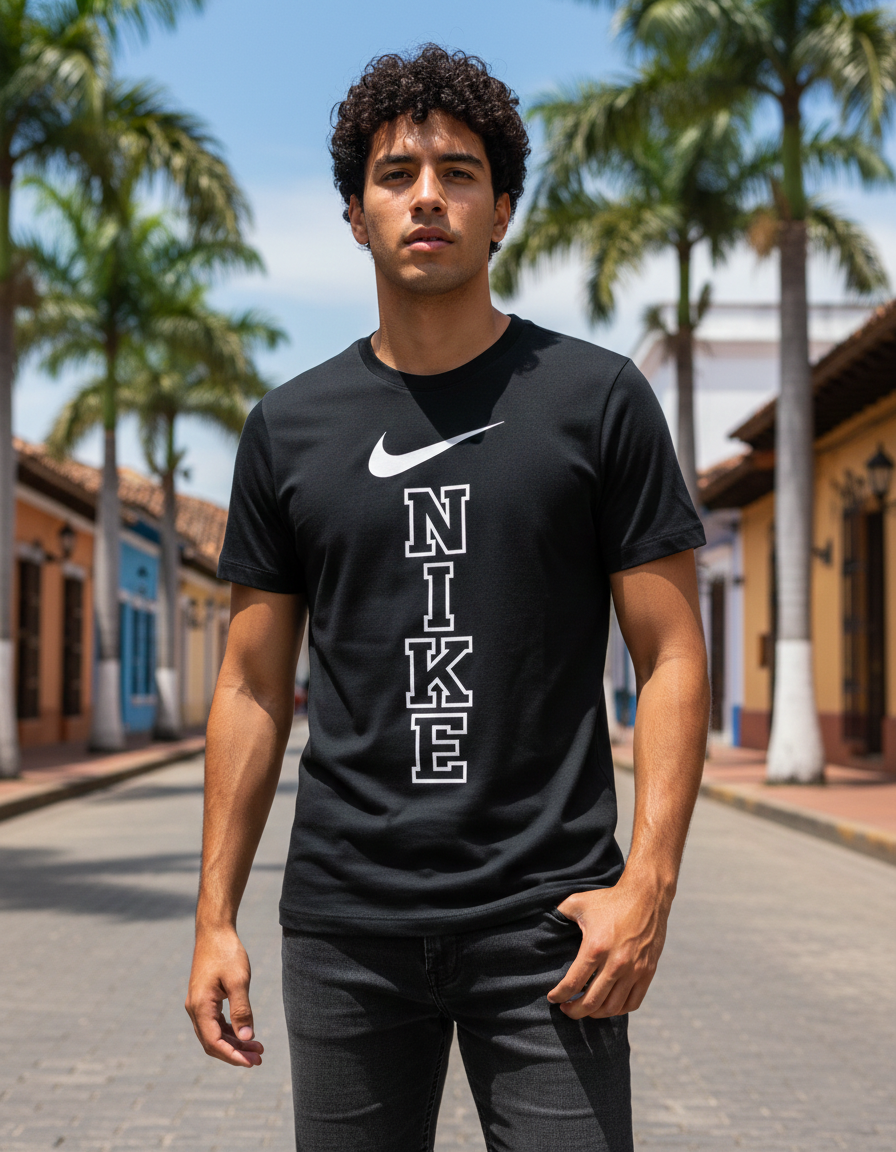 Camiseta Nike Vertical Negra