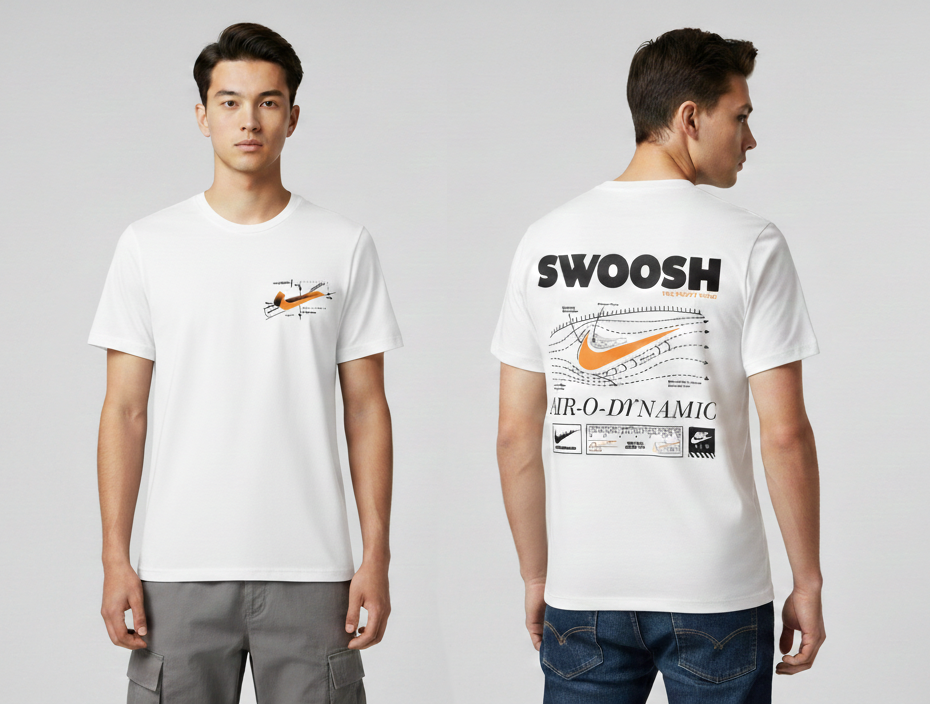 Camiseta Nike Swoosh Formula Blanca - Imagen 3