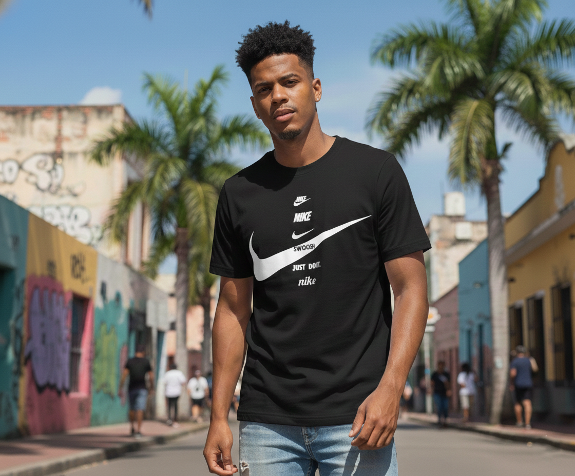 Camiseta Nike Smoosh Negra