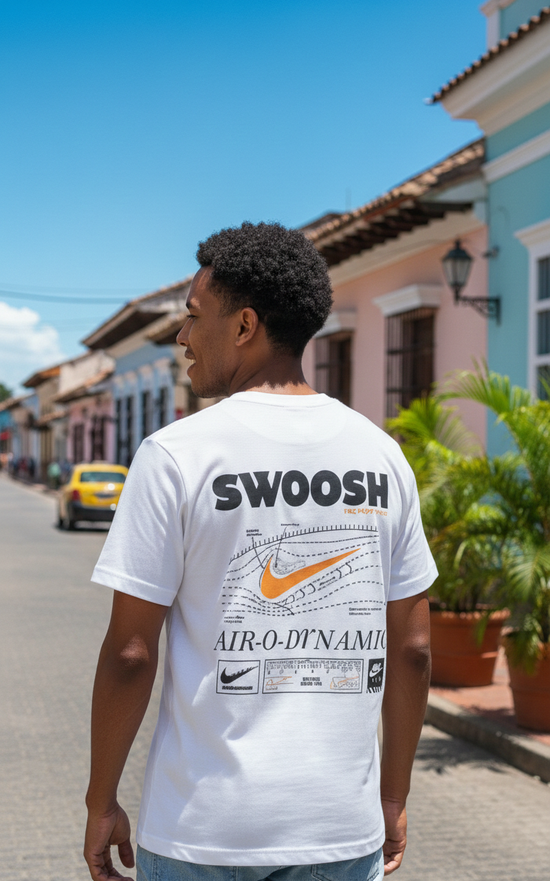 Camiseta Nike Swoosh Formula Blanca - Imagen 2